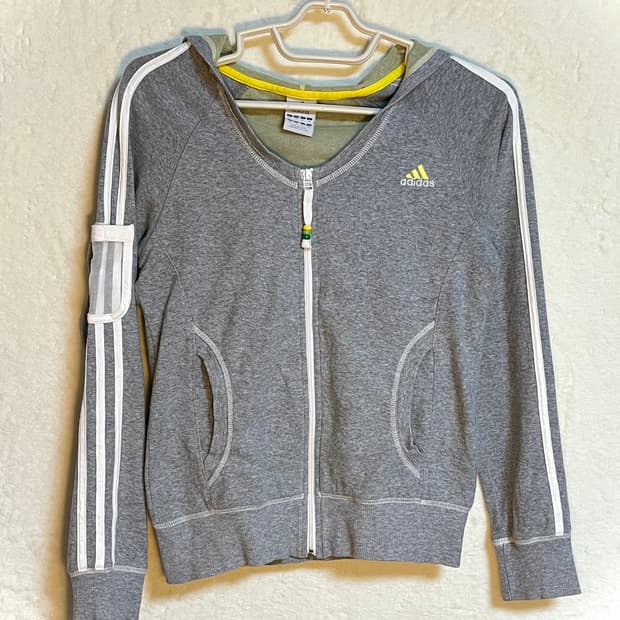 빈티지 아디다스 포켓 후드 집업 져지