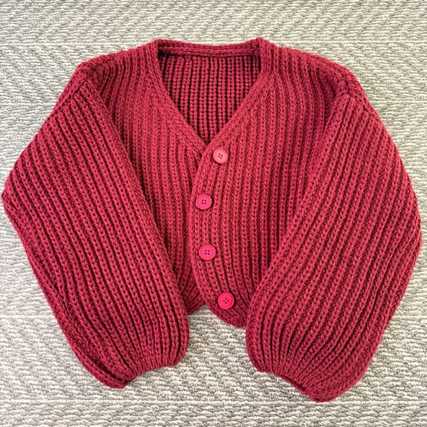 빈티지 단추 가디건