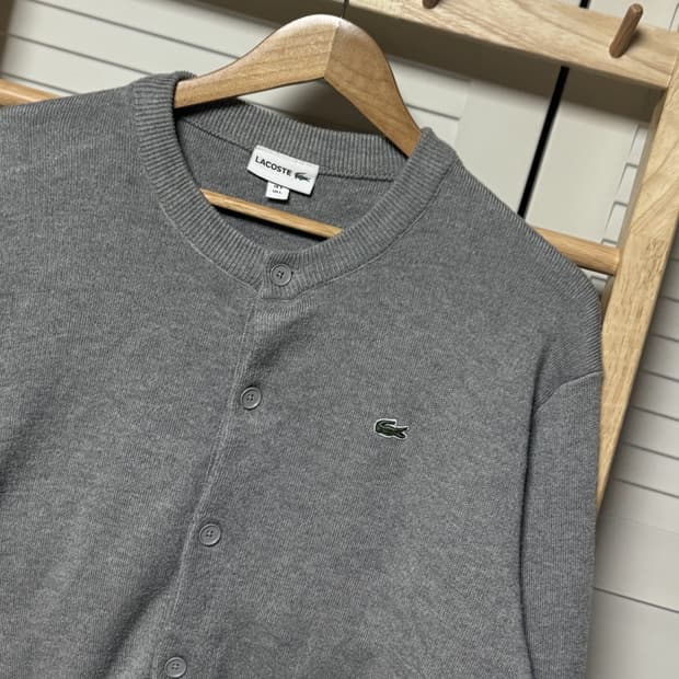 라코스테 라운드넥 니트 가디건