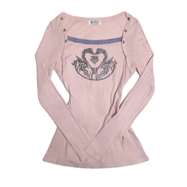 펑크 갸루 y2k 롱 슬리브