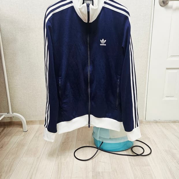 (95~100)M☆초대장급아디다스베켄바우어2중지퍼[화이트네이비]트랙탑져지