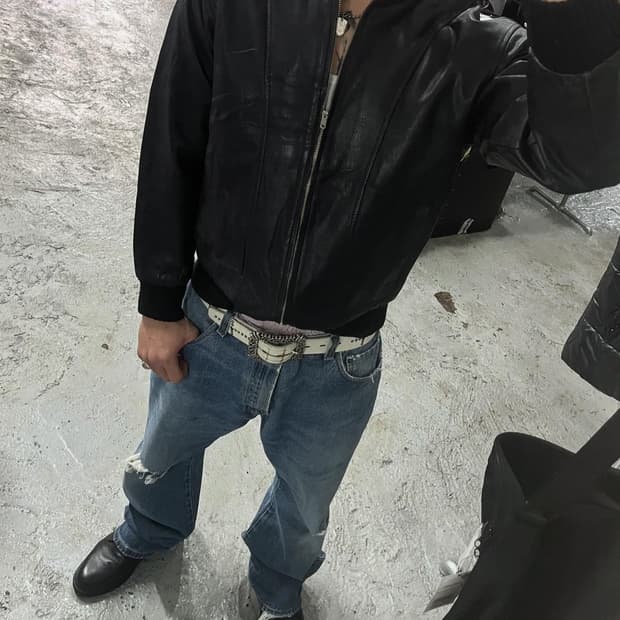 90s buggy leather jacket