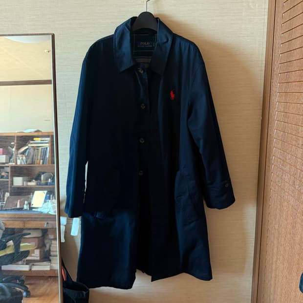폴로 트윌 워킹코트 트렌치코트 네이비 s