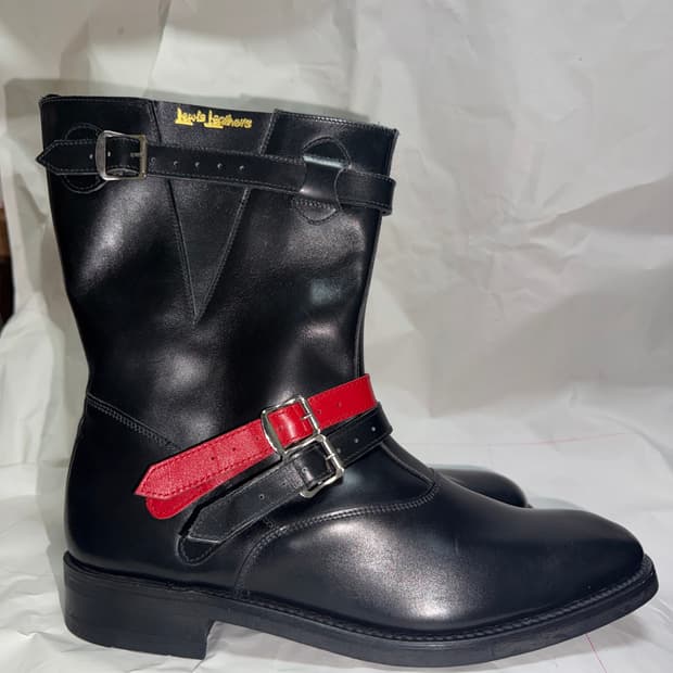 꼼데가르송 옴므플러스 루이스레더 콜라보 더블스트랩 엔지니어 부츠