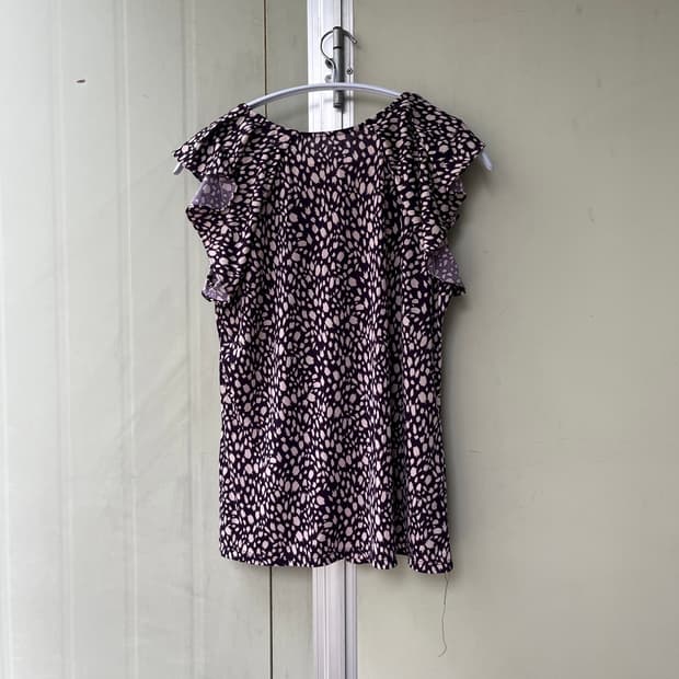 purple dot blouse