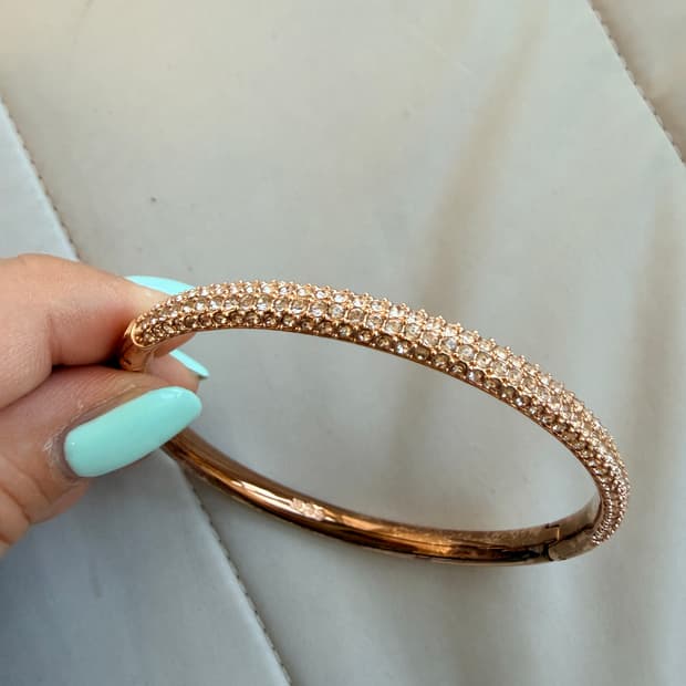 스와로브스키 로즈골드 팔찌 (변색있음)