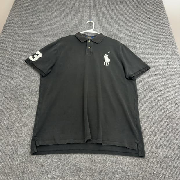폴로 랄프로렌 빅 포니 메쉬 폴로 셔츠 블랙/화이트