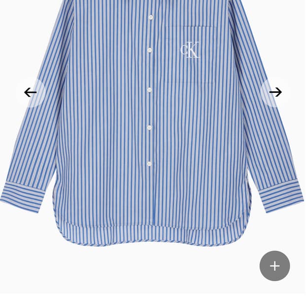 캘빈클라인 여성 버튼 다운 코튼 셔츠