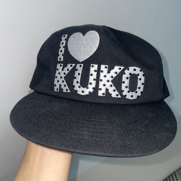 쿠코 도트 캡 모자 kuko
