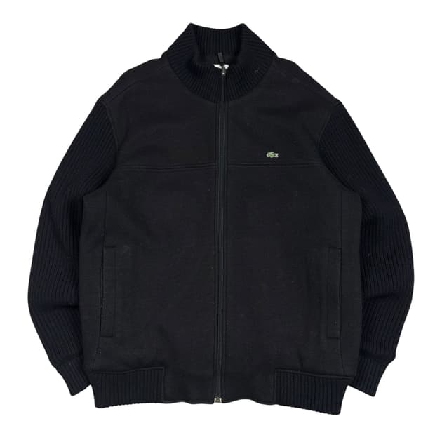 라코스테 블랙컬러 니트 집업