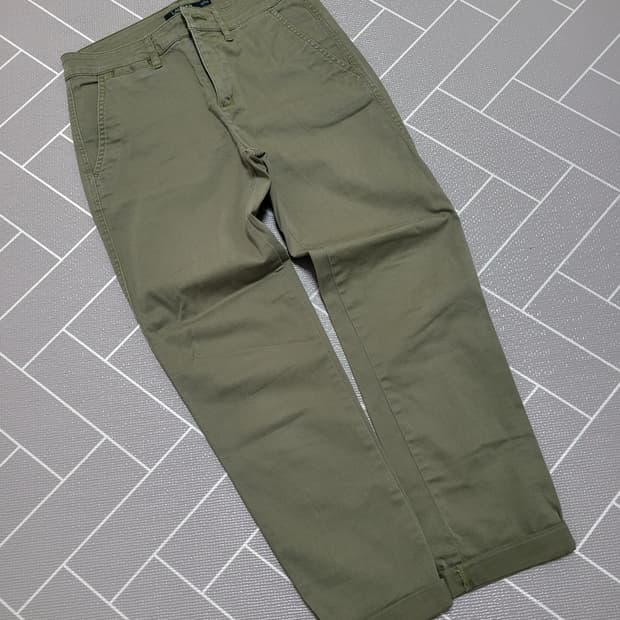 랄프로렌 로렌 여성 코튼 치노 팬츠 카키 S (55)