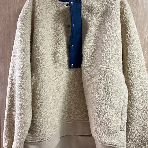 카키스 캠퍼 풀오버 반집업 플리스