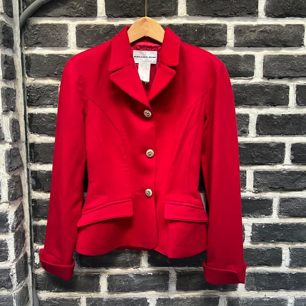 MUGLER 캐시미어 블렌드 울 블레이저