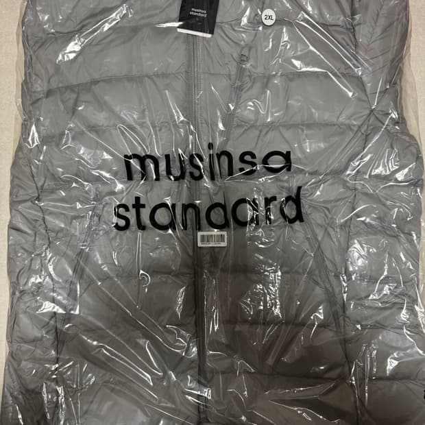 무탠다드 시티레저 후디드 다운 재킷 xxl 라이트그레이 새상품
