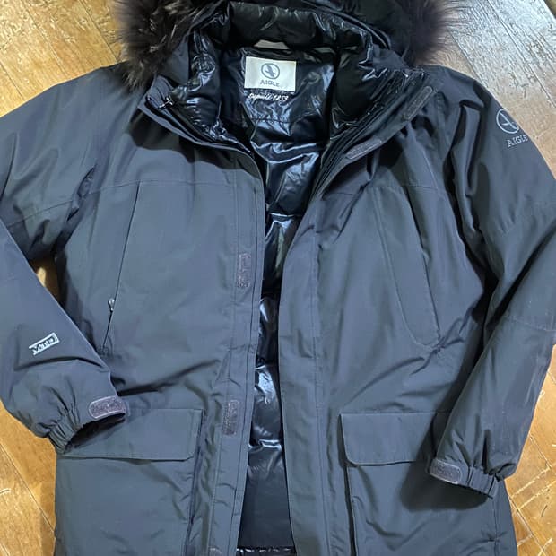 AIGLE 디테처블 다운 패딩 자켓 블랙 2xl