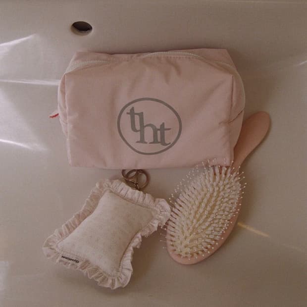 쓰리타임즈 베베 스퀘어 파우치 핑크