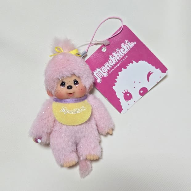 몬치치 핑크 빤짝이 키링