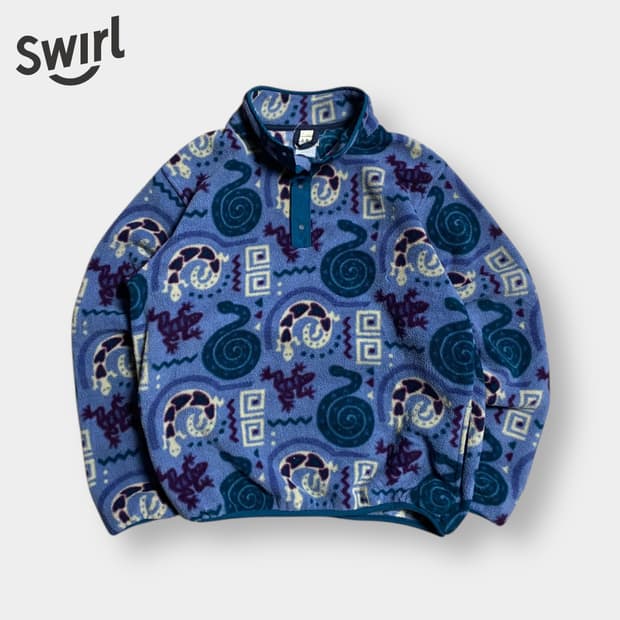 🌊80~90s LLBEAN Fleece half snap tee