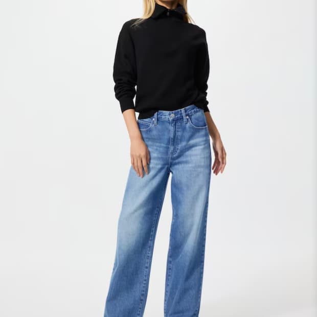 유니클로 와이드 스트레이트진