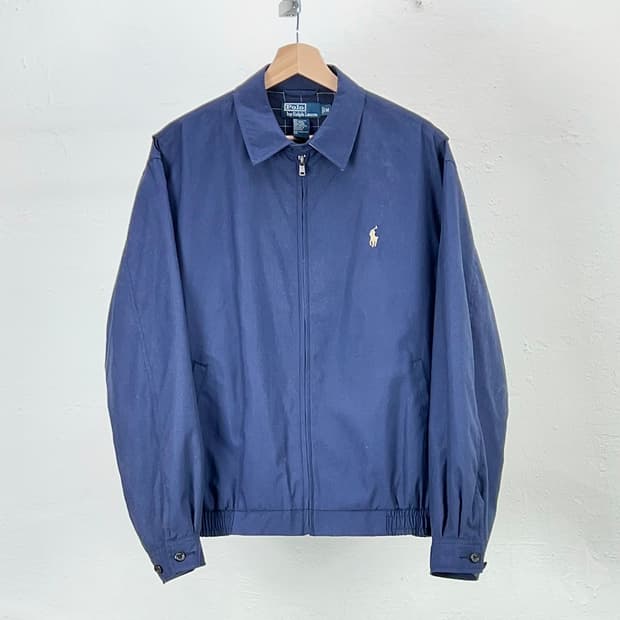 폴로 랄프로렌 네이비 폴리쉘 베이포트 해링턴 블루종 자켓