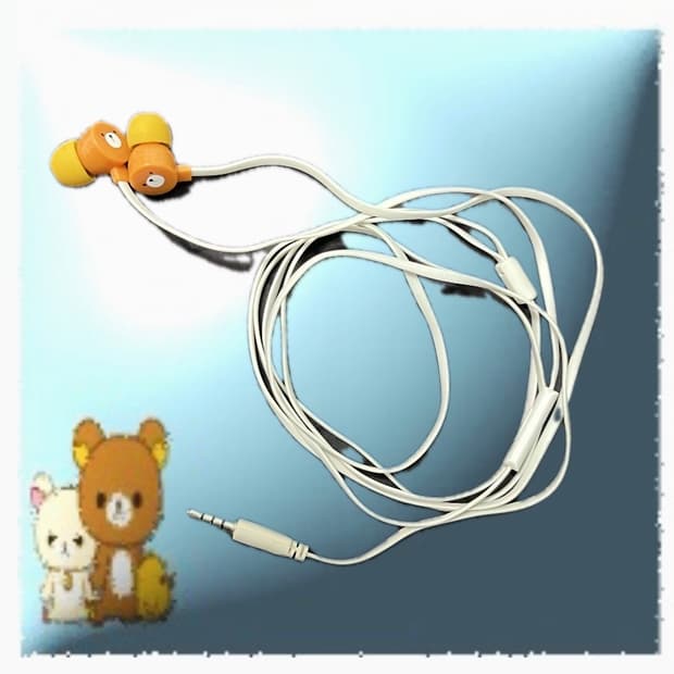 리락쿠마(닮은) 유선 이어폰