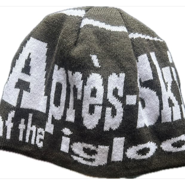 테켓 브라운 핑크 비니