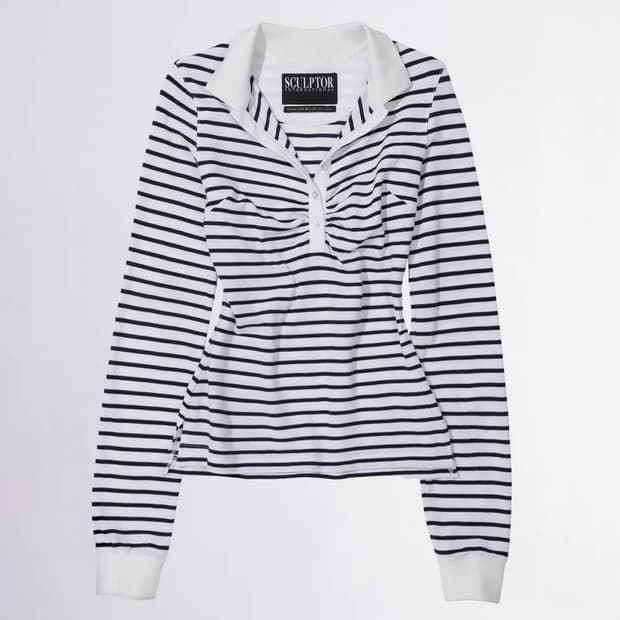 Shirring Tennis Shirt White 셔링 테니스 셔츠 s