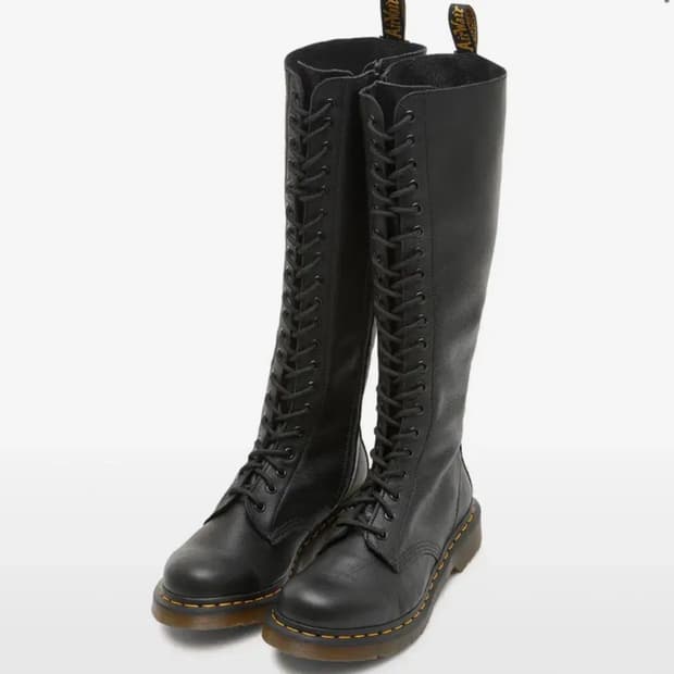 닥터마틴 버지니아 블랙 롱부츠 20홀