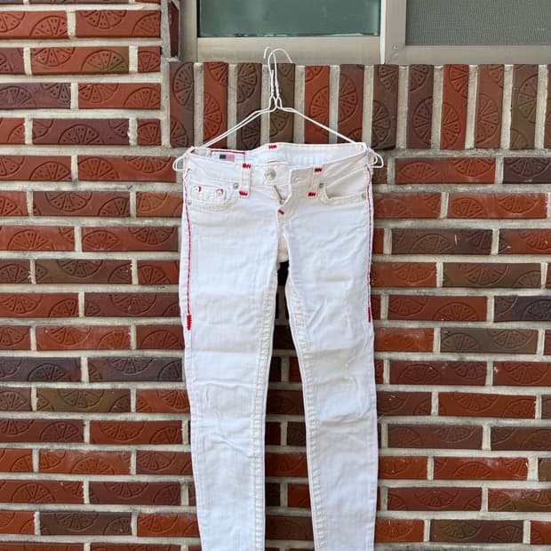 트루릴리전 화이트 데님 팬츠 made in USA