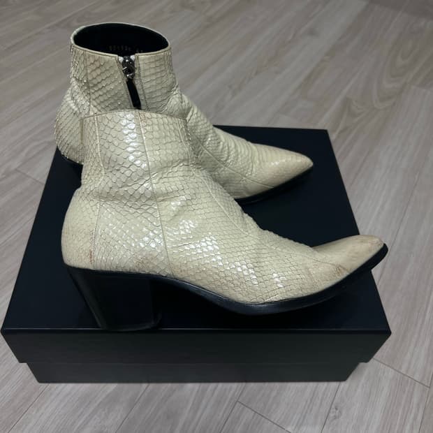 생로랑 / 파이톤 부츠/ 41