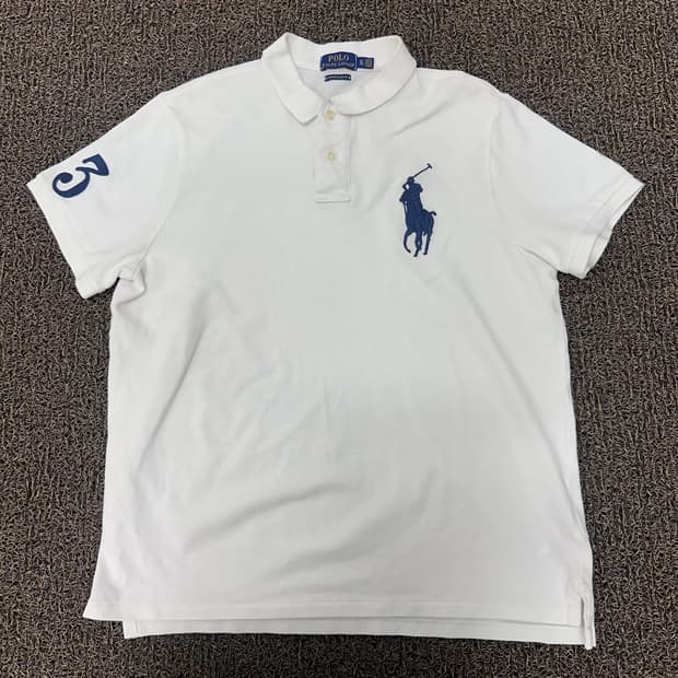 POLO 폴로 랄프로렌 여성 빅포니 카라티 반팔티셔츠 화이트 XL