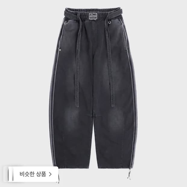  배드블러드 빌리 워시드 데님 스웻 팬츠 - 블랙