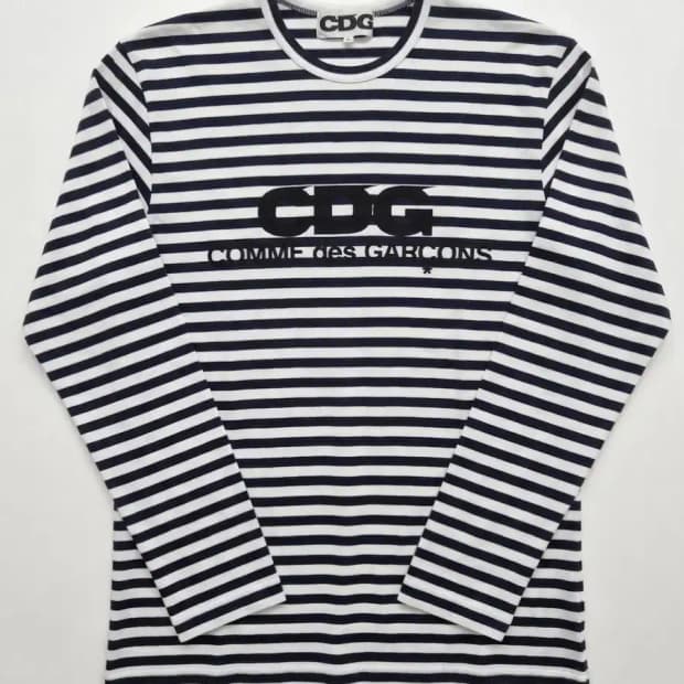 CDG 꼼데가르송 단가라 긴팔 티셔츠 네이비 XL