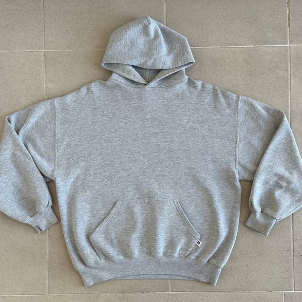 90s 빈티지 러셀 후드 그레이 XL USA