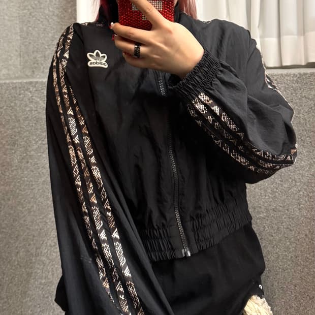ADIDAS snake crop wind breaker jacket