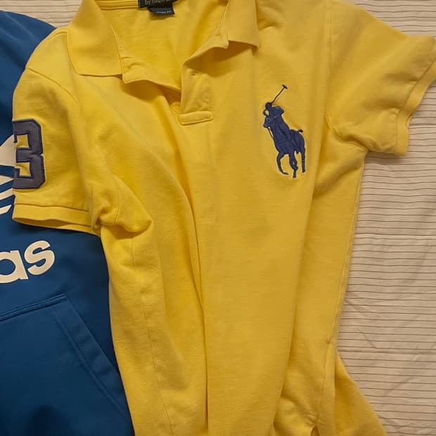 폴로 랄프로렌 빅포니 카라티 옐로우 블루