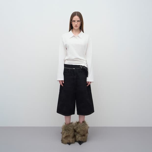 Lcdc tm VELVET WAIST-DETACHABLE SHORTS
