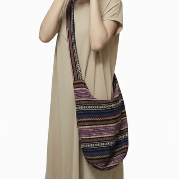 에스닉 패턴 크로스백/모리걸 빈티지/희귀 히피