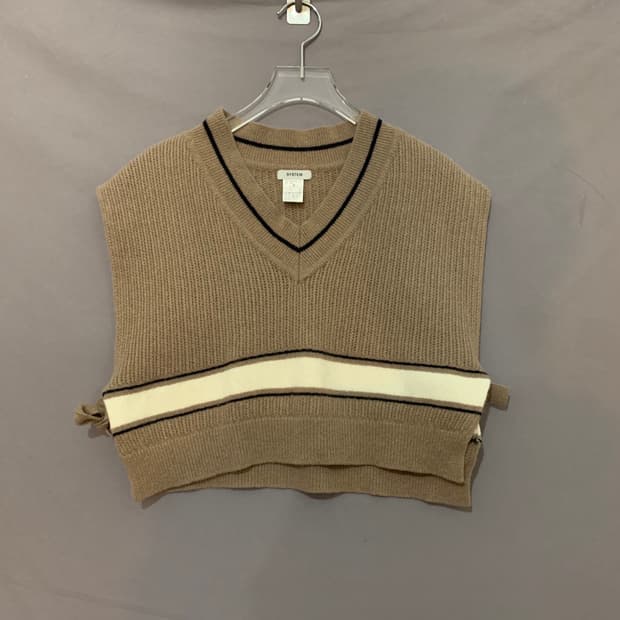 SYSTEM 시스템 21FW 크롭 니트 베스트 조끼