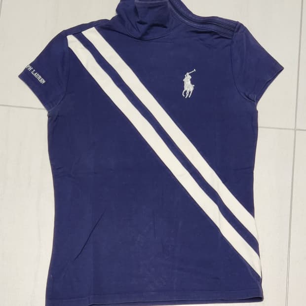 폴로 빅포니 네이비 사이드 지퍼 티