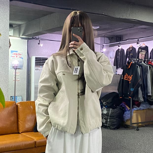 라퍼지 스토어 베이지 카라 자켓 B2558