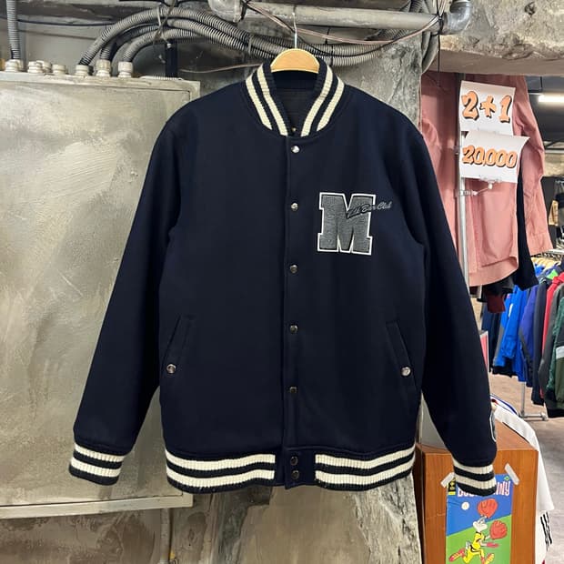 빈티지 바시티 자켓 네이비 M #csz2991 