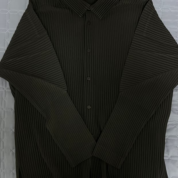 옴므플리세 긴팔 셔츠 블랙 4사이즈