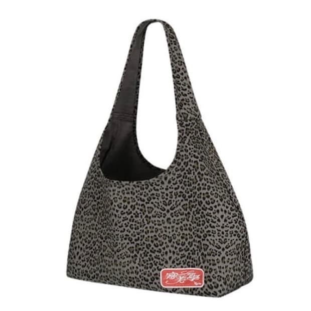 카시코 Leopard Print Shoulder Bag Blue Gray
