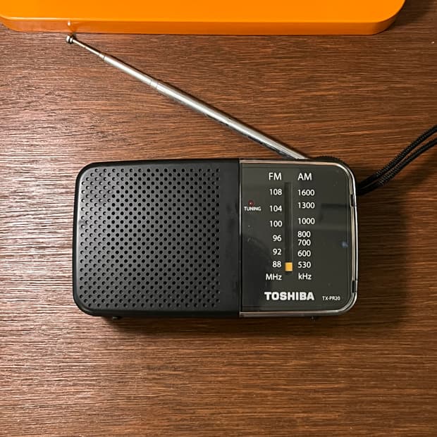 빈티지 FM 휴대용 라디오 도시바 TX-PR20