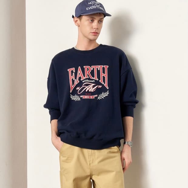 (택부착 새상품) 제너럴아이디어 UNISEX 맨투맨 티셔츠