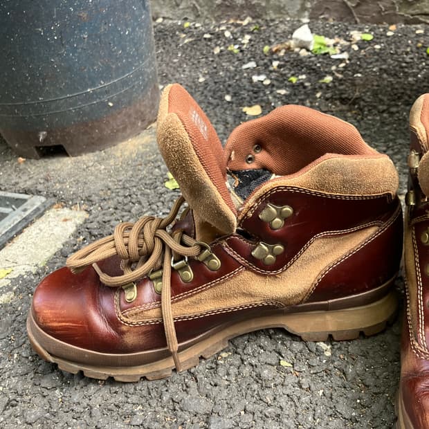 275) Timberland 브라운 워터프루프 레더 하이커 부츠