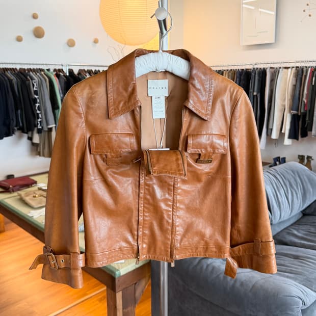 올드 셀린느 피비 파일로 레더 자켓