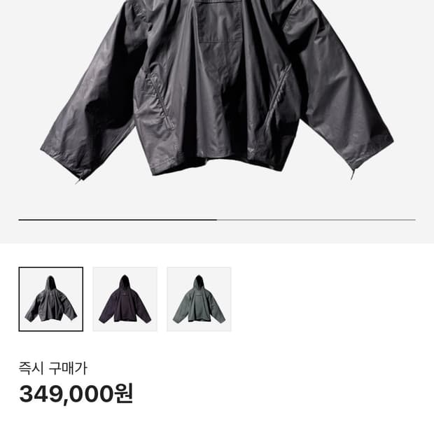 이지갭 발렌시아가 코튼 코티드 아노락 블랙 M