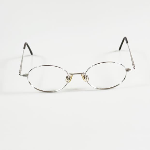 RAFALE PARIS 실버 메탈 슬림 오벌 프레임 빈티지 안경